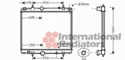 VAN WEZEL 40002276 -  Радиатор, охлаждение двигателя